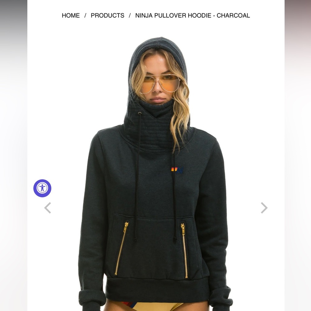 Aviator Nation Ninja Hoodie - Charcoal
